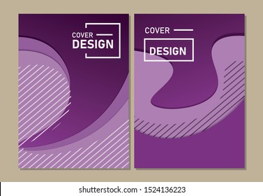 Cover design modern template paper cut design abstract background