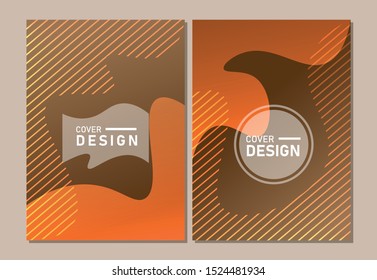 Cover design modern template paper cut design abstract background