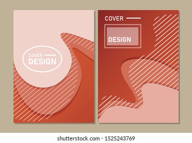 Cover design modern template paper cut design abstract background