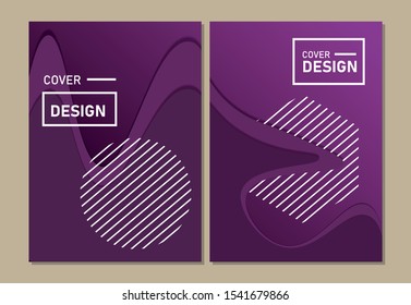 Cover design modern template paper cut design abstract background