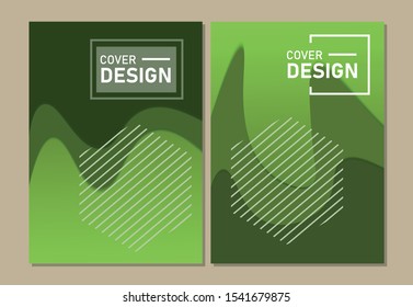 Cover design modern template paper cut design abstract background