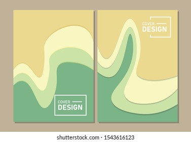 Cover design modern template paper cut design abstract background