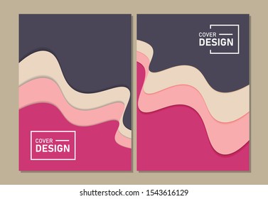 Cover design modern template paper cut design abstract background