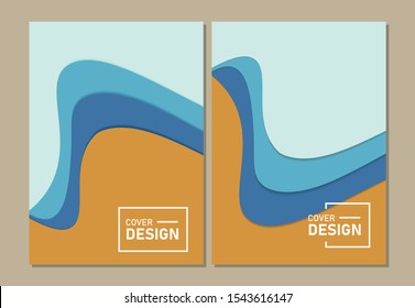 Cover design modern template paper cut design abstract background
