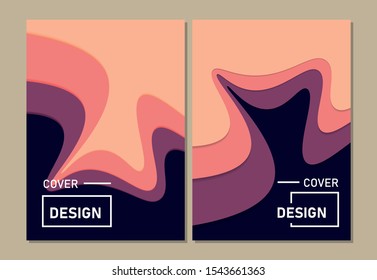 Cover design modern template paper cut design abstract background