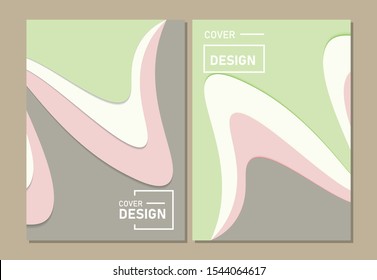 Cover design modern template paper cut design abstract background
