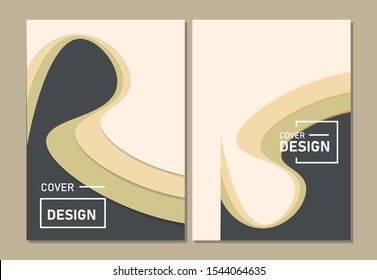 Cover design modern template paper cut design abstract background