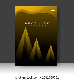 Cover design modern with Yellow and Black Background. for cover book. Annual report. Brochure template, Poster, catalog. Simple Flyer promotion. magazine. Vector illustration