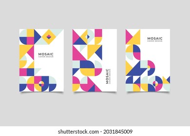 cover design mosaic retro background vector illustration eps 10