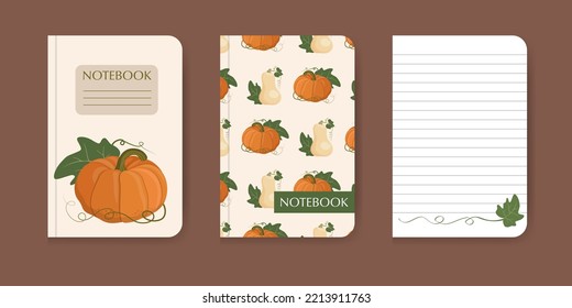 Cover design for a notebook, diary with a pattern