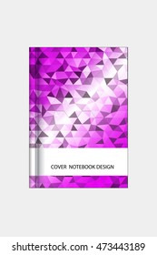 Cover design for a notebook. polygonal pattern. vector illustration. for your business printing, education