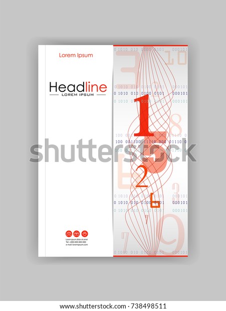Cover Design Numbers Good Annual Report Stock Vector Royalty Free