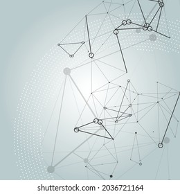 Cover design on white backdrop. Light connection structure. Internet technology. Vector pattern. Gradient color. Light effect. Computer technology