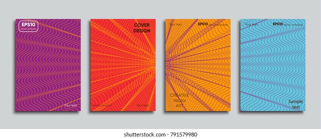 Cover design. Pastel colored lines.