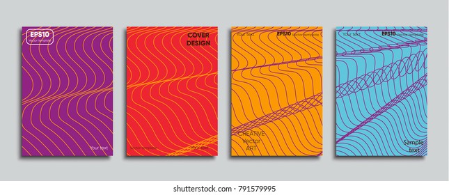 Cover design. Pastel colored lines.