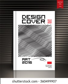 Cover design. Photorealistic vector image covers for books, notebooks, annual report. The optimum combination of graphics, text & free space. The modern concept of design in the linear style. 