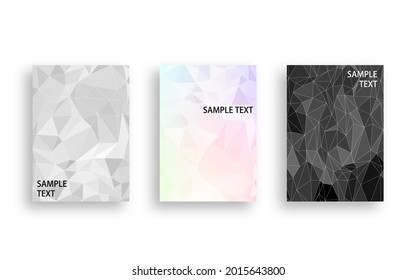 Cover design with polygon-like abstracts
