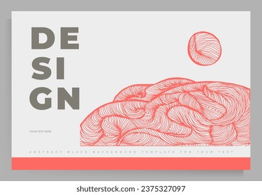 Cover design for portfolio, booklet, poster, book, magazine, folder, booklet, brochure, catalog. Vector template with graphic abstract texture.