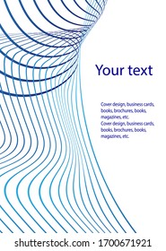 Cover design. Positive design template. Creative backgrounds with abstract gradient linear waves to create a fashionable banner, poster.