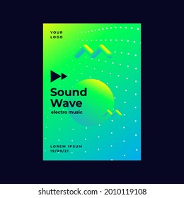 Deckungsdesign. Plakatvorlage. Premium-Poster. Elektro-Musik. Plakatdesign. Schallwellen. Hintergrund. Musikfestival. Hintergrund. Das trendige Design. EPS10. Vektorgrafik. Schallwellen