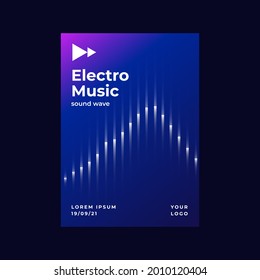 Cover design. Poster template. Premium poster. Electro music. Poster design. Sound waves. Background. Music festival. Backdrop. Trendy design. Eps10. Vector. Sound waves