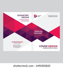 Cover Design For Presentations And Advertising, Creative Layout Of Booklet Cover, Catalog, Flyer, Fashionable Red Background For Text And Photo