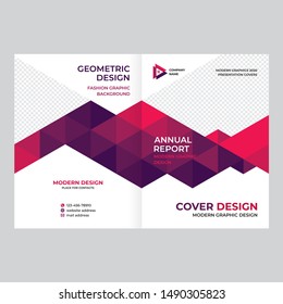 Cover design for presentations and advertising, creative layout of booklet cover, catalog, flyer, fashionable red background for text and photo