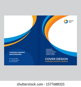 Cover design for presentations and advertising, creative layout of booklet cover, catalog, flyer, fashionable background for text and photo	