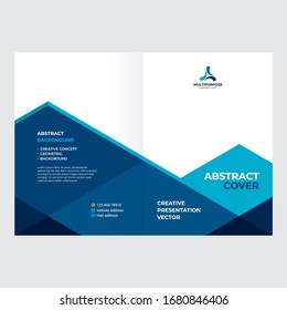 Cover design for presentations and advertising, creative layout of booklet cover, catalog, flyer, fashionable background for text and photo	

