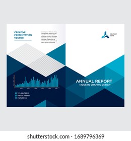 Cover design for presentations and advertising, creative layout of booklet cover, catalog, flyer, fashionable background for text and photo	
