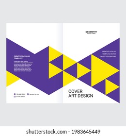 Cover design for presentations and advertising, creative layout of booklet cover, catalog, flyer, fashionable background for text and photo