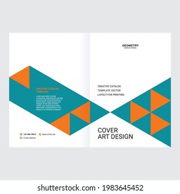 Cover design for presentations and advertising, creative layout of booklet cover, catalog, flyer, fashionable background for text and photo