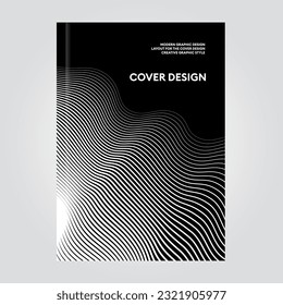 Cover design for presentations and advertising, creative layout of booklet cover, catalog, flyer, fashionable background for text and photo