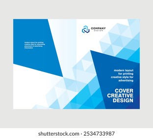 Cover design for presentations and advertising, creative layout of booklet cover, catalog, flyer, fashionable background for text and photo