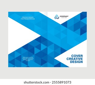 Cover design for presentations and advertising, creative layout of booklet cover, catalog, flyer, fashionable background for text and photo