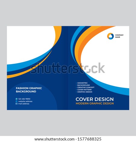 Cover design for presentations and advertising, creative layout of booklet cover, catalog, flyer, fashionable background for text and photo	