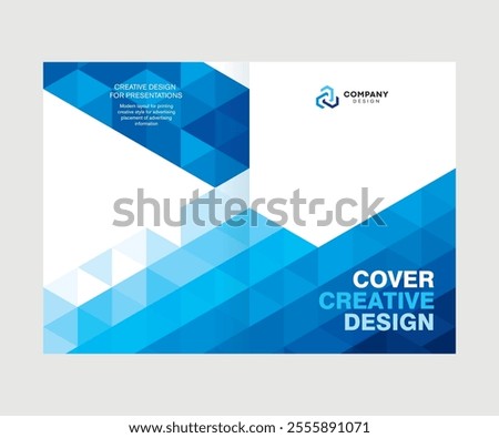 Cover design for presentations and advertising, creative layout of booklet cover, catalog, flyer, fashionable background for text and photo