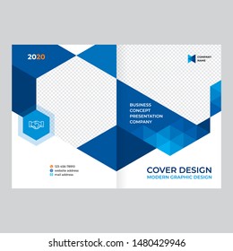 Cover design for product presentation, creative layout of booklet cover, catalog, flyer, trendy design for printed products