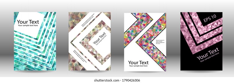 Cover design. Set of abstract backgrounds for magazine, book, screensaver, banner, vector. Abstract vector background.