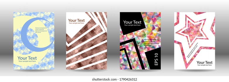 Cover design. Set of abstract backgrounds for magazine, book, screensaver, banner, vector. Abstract vector background.