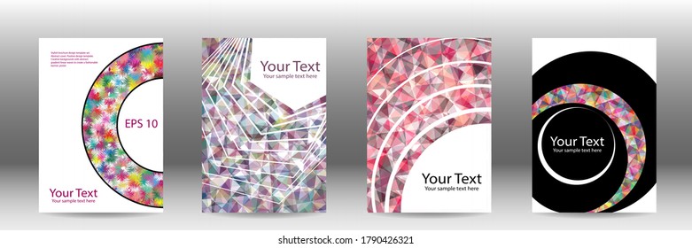 Diseño de portada. Conjunto de antecedentes abstractos para revista, libro, salvapantallas, banner, vector. Resumen del fondo vectorial.