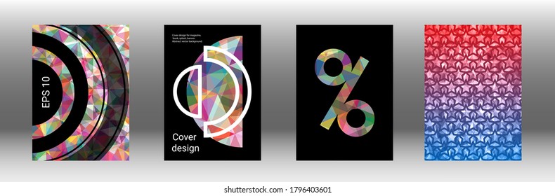 Cover design. Set of abstract backgrounds for magazine, book, splash, banner, Vector.