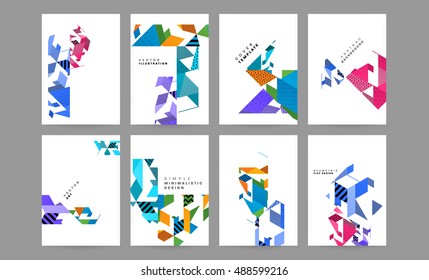 Juego de diseño de portada para el informe anual, presentación, prospecto y volante en tamaño A4