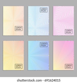 Cover Design set. Brochure template layout with gradients. Abstract minimal covers. Vector illustration.