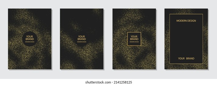 Conjunto de diseño de portada. Colección de plantillas verticales. Grunge la textura de brillo, marco para texto. Antecedentes decorativos geométricos para el diseño de folletos, catálogo, libro, afiche, volante, invitación.