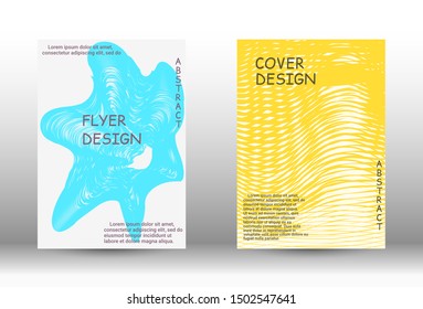 Cover design.  A set of trendy covers. Wave lines.Striped background.  Trendy geometric patterns. EPS10 Vector Design.