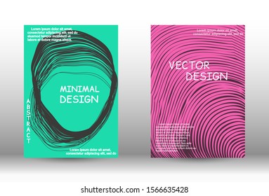 Cover design.  A set of trendy covers. Wave lines.Striped background.  Trendy geometric patterns. EPS10 Vector Design.