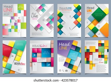 Cover Design Set - Vector Illustration, Graphic Design. Modern Concept, Colorful Design