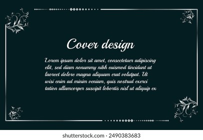 cover design with silver color. vector illustration