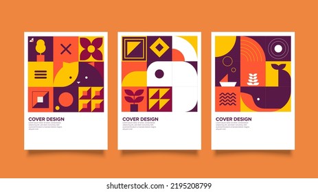 cover design with simple shape color